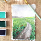 LEATHER VILLAGE Handmade Rough Textured Watercolor Paper 4x6 Inches, sketching - Image 6