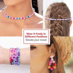 XSEINO About 1200+ pcs 6mm Glass Beads Bracelet Making Kit, 24 Assorted Red - Image 6