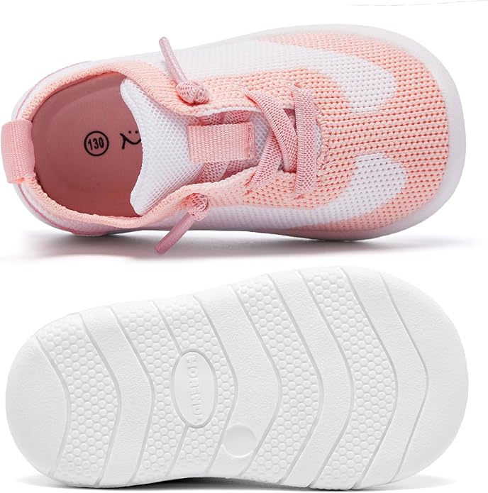 MORENDL Toddler Shoes Baby Walking Sock Shoes Infant Sneakers 0-4 Years Boy Girl Barefoot Tennis Shoe Non-Slip Brethable