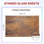 PATIKIL 4 x 6 Inch Transparent Stained Glass Sheets, 2 Sheets Mosaic Glass - Image 2