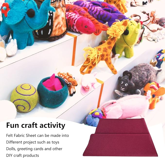 Jtnohx Color Felt, 1 Square Yard Felt Fabric, 1.4mm Thickness Flexible Craft - Image 7