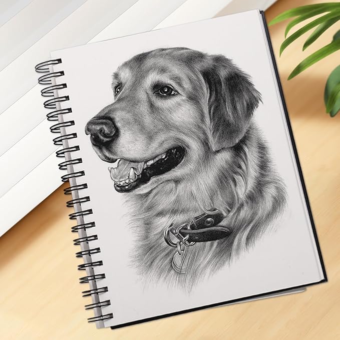 8.5x11inches Hardbound Sketch Book, Spiral Bound Sketch Pad, 80-Sheets 90gsm - Image 6