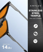 ANYLUV Blue Light Glasses for Men, Lightweight Computer Gaming Glasses - Image 5