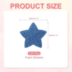 PATIKIL 1.4"x1.4" Star Foam Stickers - Image 2