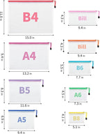 JARLINK 18 Pcs Mesh Zipper Pouch Bags, 8 Sizes Waterproof Zipper Bags | - Image 2