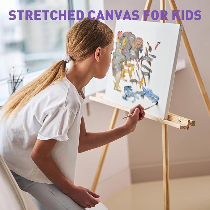 ESRICH 10x10 Stretched Canvas for Painting, 2 Pack Square Canvas for Painting - Image 6
