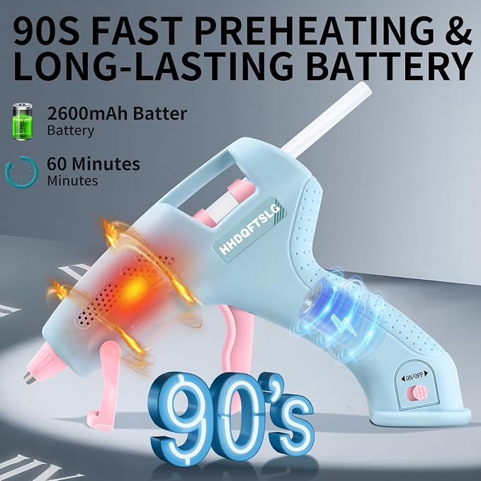Cordless Hot Glue Gun, Fast Preheating - Image 3