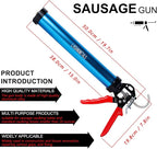 Three bearing energy-saving blue aluminum tube universal sausage glue gun - Image 2