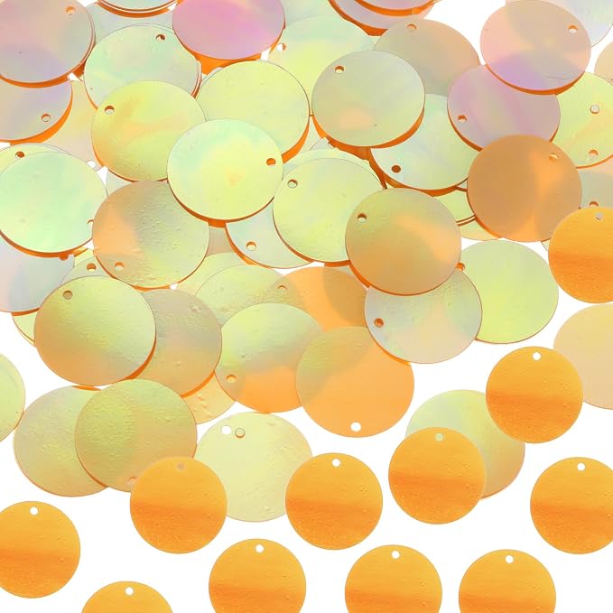 MECCANIXITY 700 Pcs Flat Round Sequins 15mm/0.6 Inch Loose Paillettes Craft by MECCANIXITY