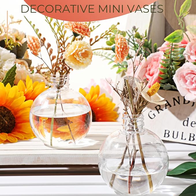 Jinei 30 Pcs 6 oz 200ml Ball Shape Plastic Sand Art Bottles Spherical Clear - Image 4