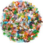 WAYBER Colorful Opal Pebbles, 2 Lbs/920g Decorative Crystal Stones Rocks Sea by WAYBER