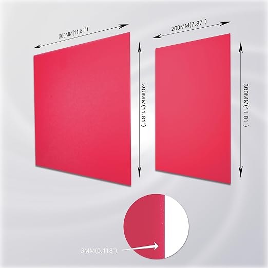 TOEPODO 2 Pack 1/8 Fluorescent Neon Cast Acrylic Sheets, Glow in Dark - Image 3