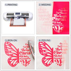 guangyintong Fluorescent Heat Transfer Vinyl Neon Red HTV Rolls, HTV Vinyl - Image 5