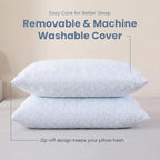 Meoflaw Adjustable Memory Foam Bed Pillows:King Size Shredded Foam Pillow Set - Image 3