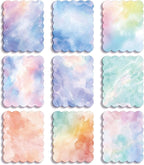 Gersoniel 9 Pcs Tie Dye Scalloped Sticky Notes, Aesthetic Colorful Sticky Notes by Gersoniel