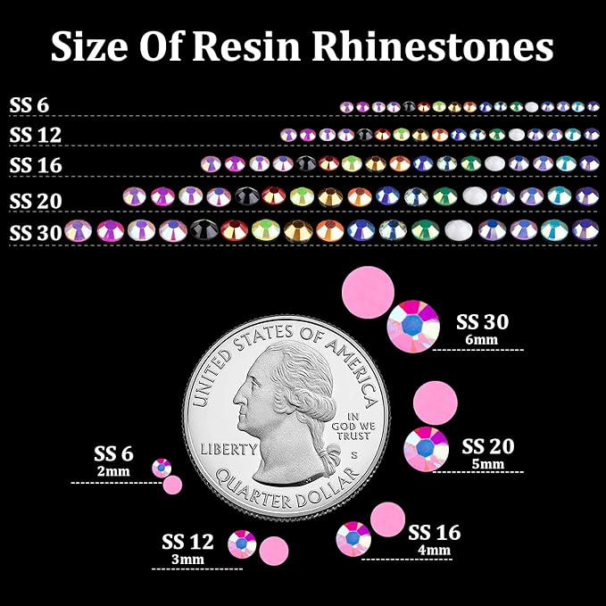 2500pcs 5mm Resin Rhinestones Bulk - Image 3