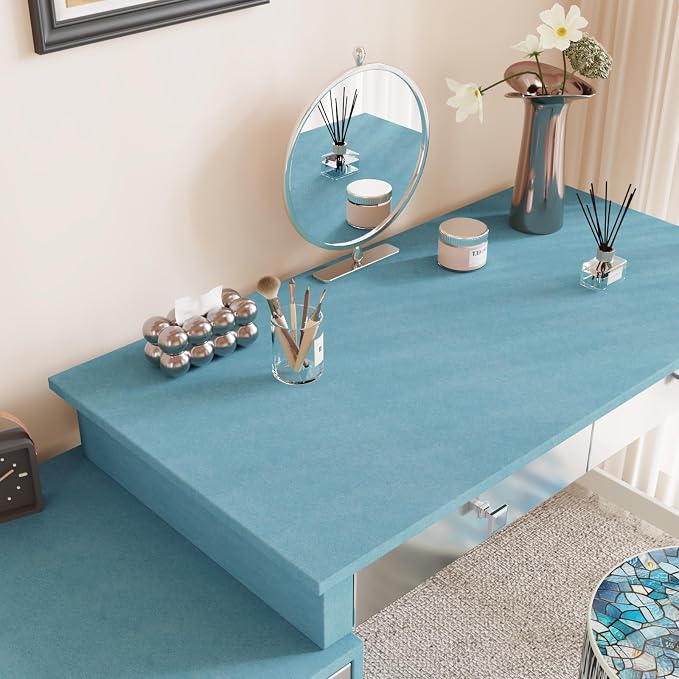 CRE8TIVE Baby Blue Felt Drawer Liner Self Adhesive Velvet Flocking Liner - Image 6