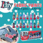 Glitter & Metallic Fabric Paint Set - Image 2