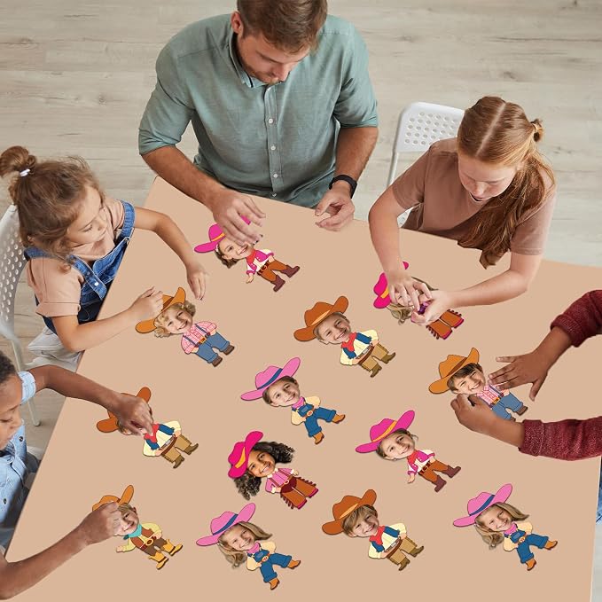 48Pcs Western Cowboy Hat Cutouts Bulletin Board Decorations Pink Cowgirl Paper - Image 6