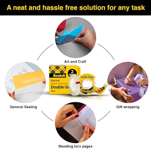 Scotch Double Sided Tape, Permanent Photo-Safe Adhesive, 1/2 inch x 500 inches - Image 5