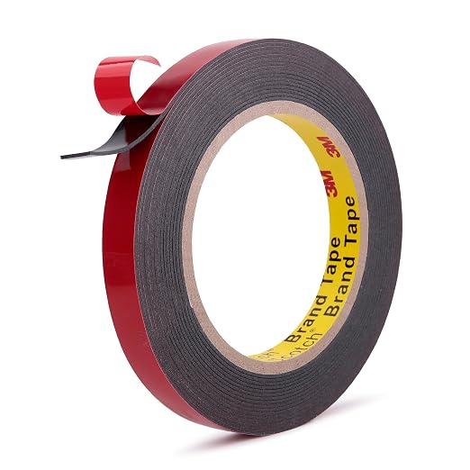 3M Automotive Acrylic Plus Tape, 0.55" x 18Ft, Dark Gray | Double Sided Tape by AdhesiveTapeAppliedtoLife