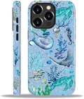 ZHEGAILIAN Case for iPhone 13 Pro, Ocean Stingray Turtle Seahorse Durable by Home