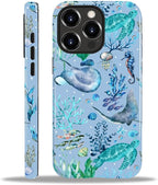 ZHEGAILIAN Case for iPhone 13 Pro, Ocean Stingray Turtle Seahorse Durable by Home