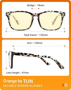 TIJN Gaming Glasses Blue Light Blocking Glasses - Image 6