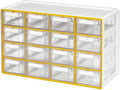 Blue Ginkgo Medium 16-Drawer Cabinet – Stackable Clear Organizer by BLUEGINKGO