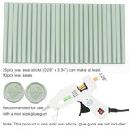 Sage Green Wax Seal Sticks 26pcs, Andotopee Glue Gun Wax Seal Sticks - Image 3