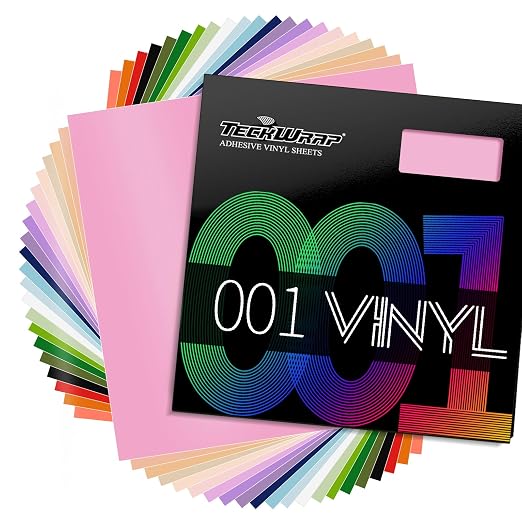 TECKWRAP 001 Matte Permanent Vinyl 12" x 12" 21 Colors by TECKWRAP