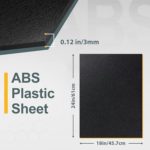 Plastic Sheet 18" x 24" x 0.125", Abs Plastic Sheets 2 Pack - Image 2