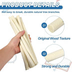 PATIKIL 25 Pcs 12inch Wood Log Sticks, 0.47-0.79inch in Diameter Natural - Image 3