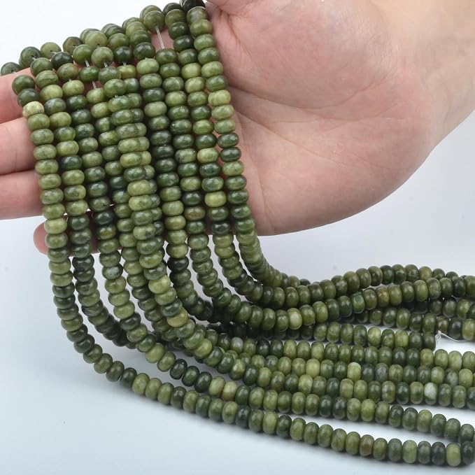 ICAI Beads 5x8mm Natural Rondelle Spacer Loose Beads - Image 2
