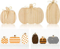 Whaline 3Pcs Unfinished Fall Pumpkin Wooden Cutout by Whaline