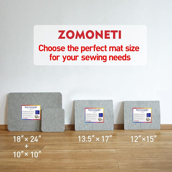 ZOMONETI 17" x 13.5" Wool Pressing Mat 100% New Zealand Felted Wool Ironing Mat - Image 6