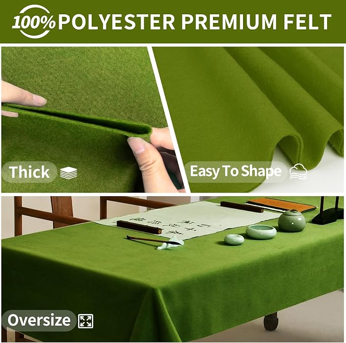 Campsite Green Fabric Sheet 36" X 36", 1.4mm Thick Large Soft Durable Flexible - Image 5