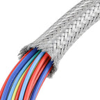 Tinned Copper Braid Wire Shielding Ground Strap Metal Cable Sleeve Expandable by BuyUneed