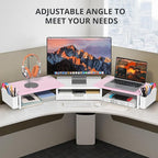 OPNICE Desk Organizers and Accessories, Dual Monitor Stand Riser - Image 5