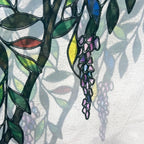 Original Hand Drawn Stained Glass Window Hanging Cling, 38.58"X39.37" - Image 4