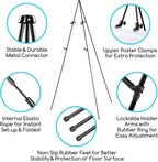 MEEDEN Easel Stand for Painting and Display: 63" Art Metal Easel Sign Stand - Image 3