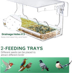 SUNALLY Window Bird Feeder for Outdoors, Outside Wild Bird Watching for - Image 3