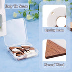 FASHEWELRY 20Pcs Resin & Wood Pendants 10 Styles Rectangle Teardrop Rhombus - Image 5