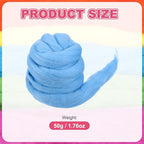 MECCANIXITY Wool Roving Yarn Soft Felting Wool 50g/1.76oz Pure Chunky Roving - Image 2