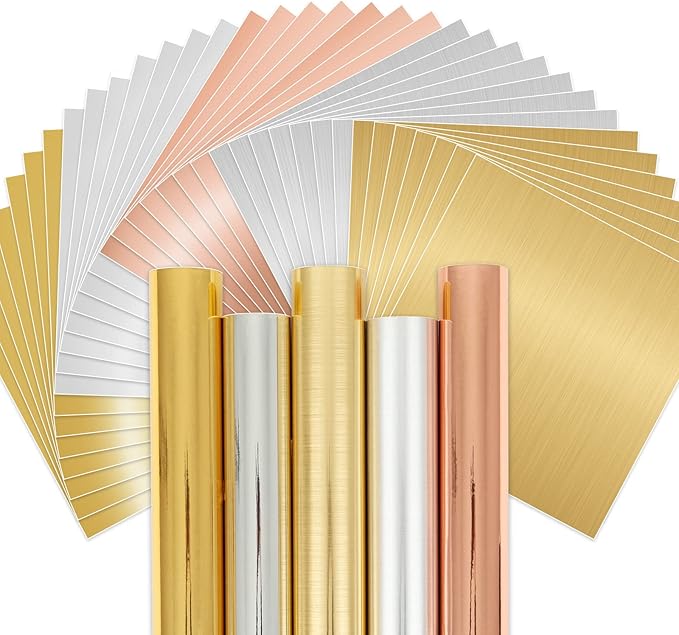 IModeur Metallic Permanent Vinyl-40Pack Permanent Self Adhesive Vinyl Sheets by IModeur