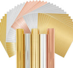 IModeur Metallic Permanent Vinyl-40Pack Permanent Self Adhesive Vinyl Sheets by IModeur
