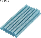 uxcell Mini Hot Glue Sticks for Glue Gun 7mm x 100mm Glitter Sky Blue 12pcs - Image 3