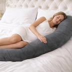 Pregnancy Pillow for Side Sleeping, 74 Inch C Shaped Long Body Pillow, Sleep - Image 2