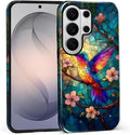 for Samsung Galaxy S26 Ultra Case, Stained Glass Hummingbird Pattern Glossy 2 by Teonvpu