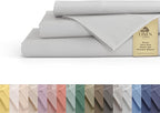 Linen Home 100% Cotton Percale Sheets Twin Size, Deep Pocket, 3 Pieces Set by LINENHOME